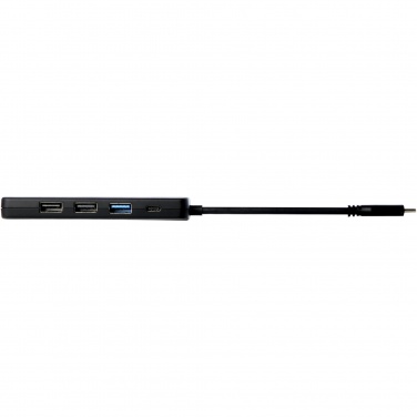 Logotrade promotional gift picture of: Loop RCS recycled plastic multimedia adapter USB 2.0-3.0 with HDMI port