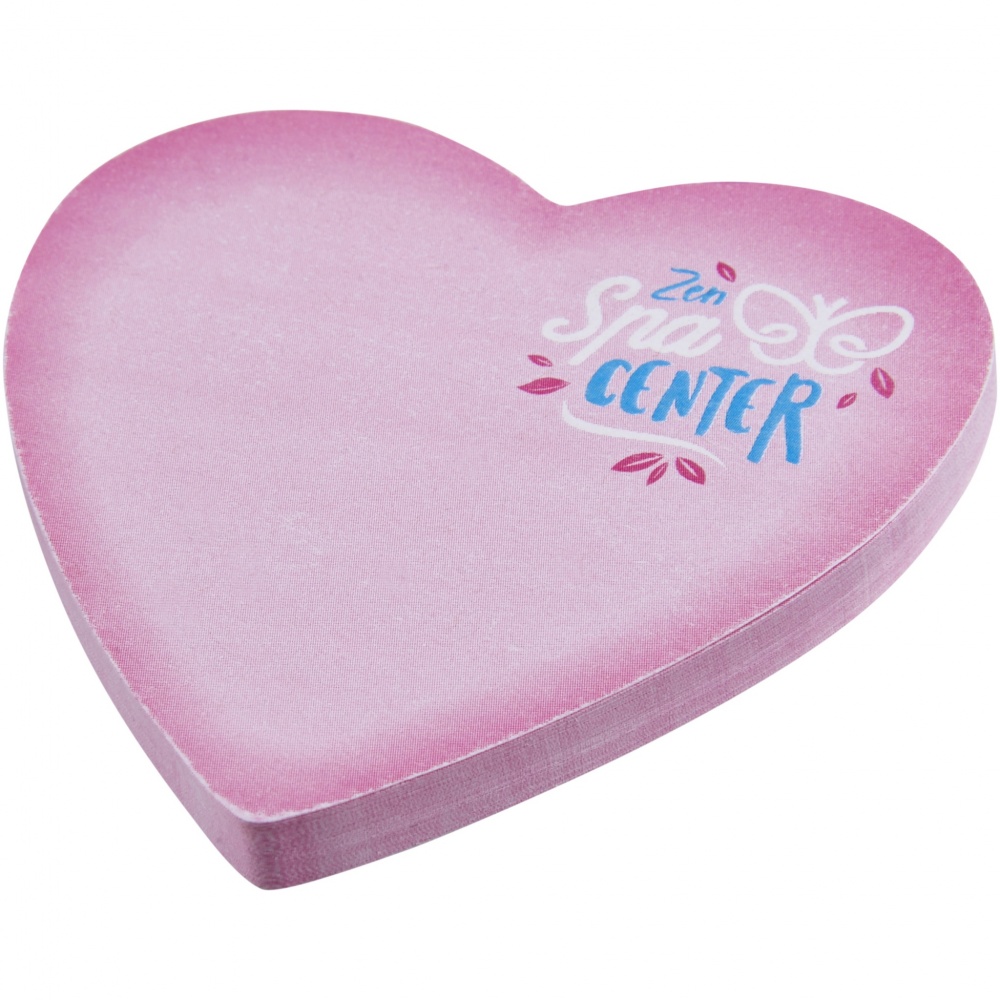 Logo trade corporate gift photo of: Sticky-Mate® heart-shaped recycled sticky notes
