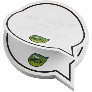 Logotrade promotional giveaways photo of: Sticky-Mate® speech bubble-shaped recycled sticky notes
