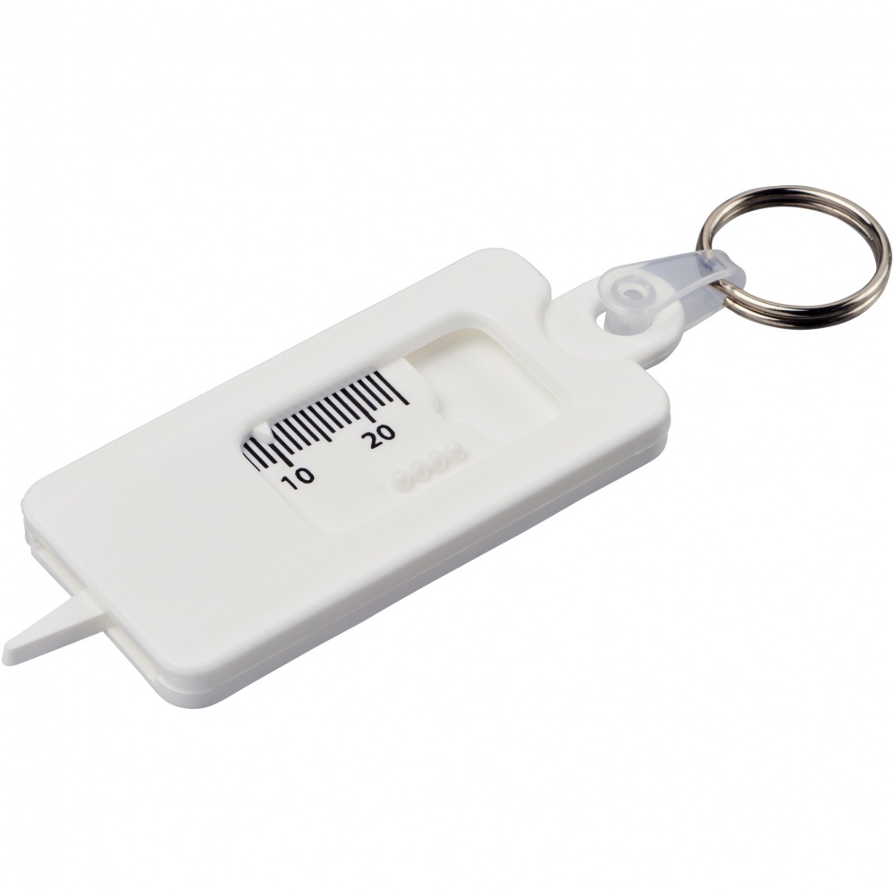 Logo trade promotional items picture of: Kym recycled tyre tread check keychain