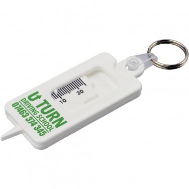 Logo trade promotional giveaways picture of: Kym recycled tyre tread check keychain