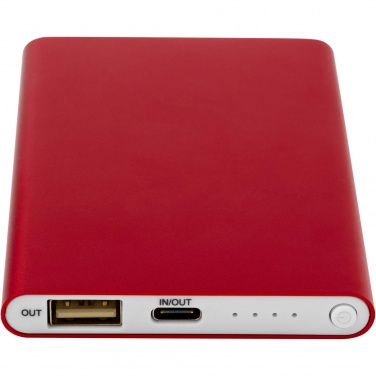 Logo trade promotional product photo of: Pep 4000 mAh Type-C recycled aluminium power bank 
