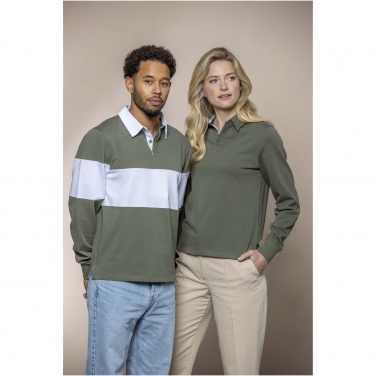 Logotrade corporate gift picture of: Clyde unisex organic rugby polo sweatshirt