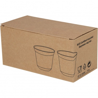 Logo trade promotional products image of: Duo 80 ml RCS certified stainless steel espresso cup set 