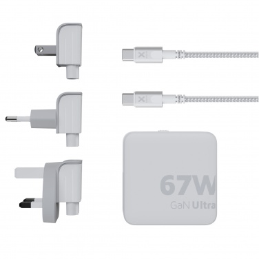 Logo trade promotional gifts picture of: Xtorm XVC2067 GaN Ultra 67W travel charger with 100W USB-C PD cable