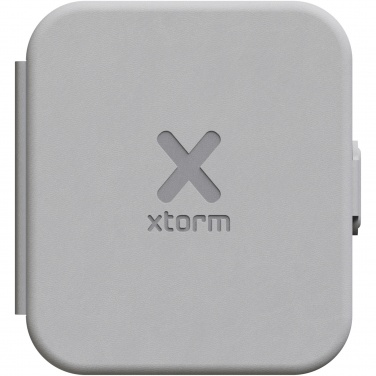 Logo trade promotional items image of: Xtorm XWF21 15W foldable 2-in-1 wireless travel charger