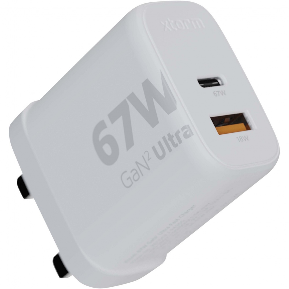 Logo trade promotional products picture of: Xtorm XEC067G GaN² Ultra 67W wall charger - UK plug