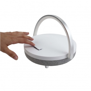 Logotrade promotional item picture of: Prixton 4-in-1 10W Bluetooth® speaker with LED light and wireless charging base