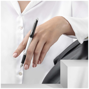 Logo trade promotional product photo of: Hemisphere colour blocking fountain pen with palladium trim