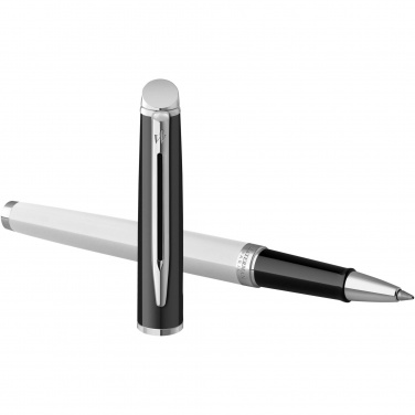 Logotrade promotional merchandise photo of: Hemisphere colour blocking rollerball pen with palladium trim