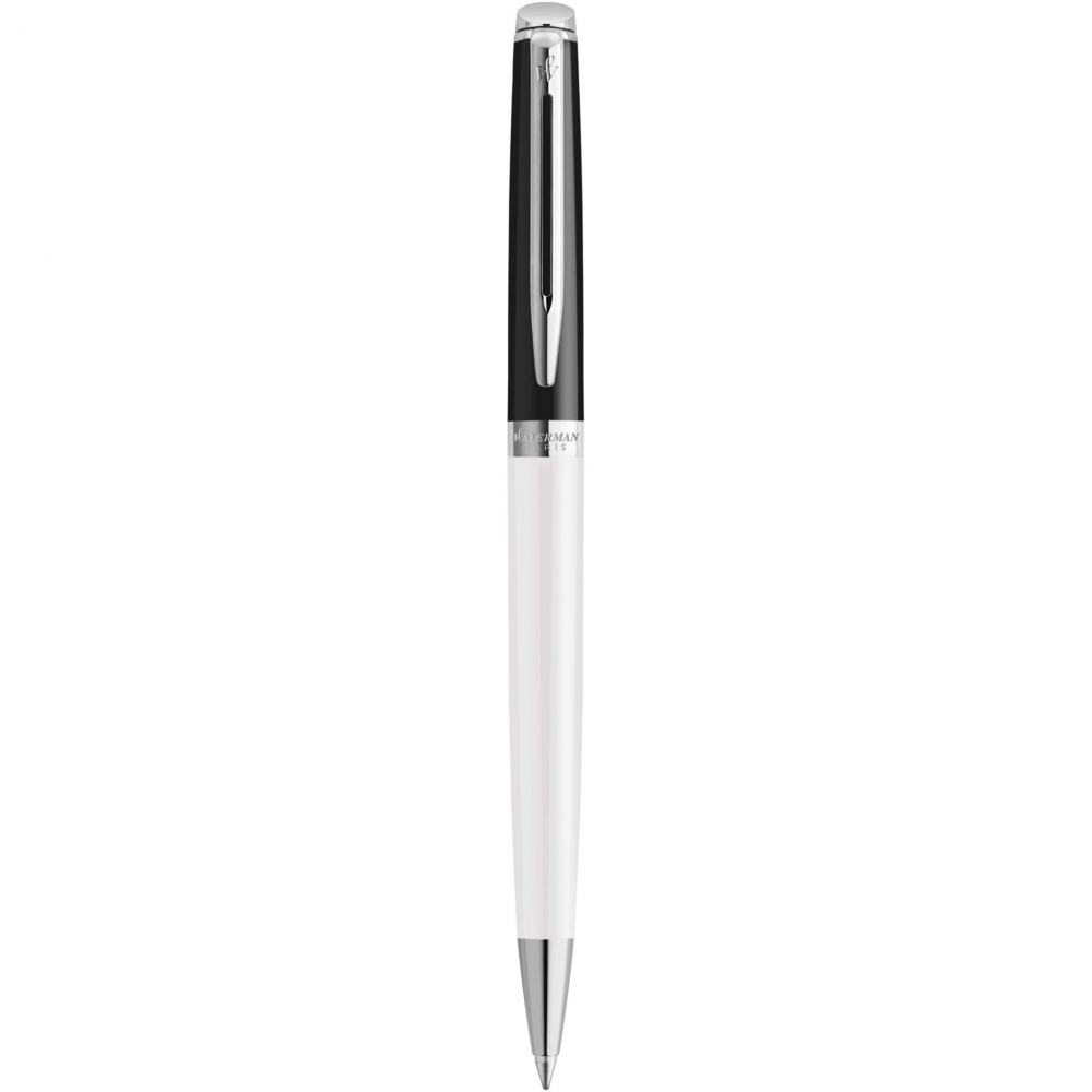 Logo trade promotional items picture of: Hemisphere colour blocking ballpoint pen with palladium trim