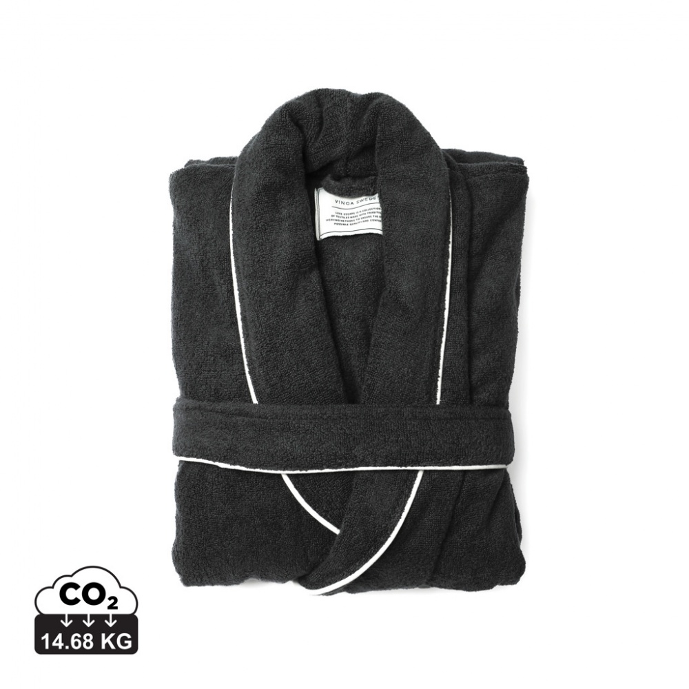 Logo trade promotional gifts picture of: VINGA Harper bathrobe S/M