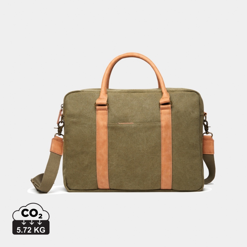 Logo trade promotional gifts picture of: VINGA Bosler RCS recycled canvas computer bag