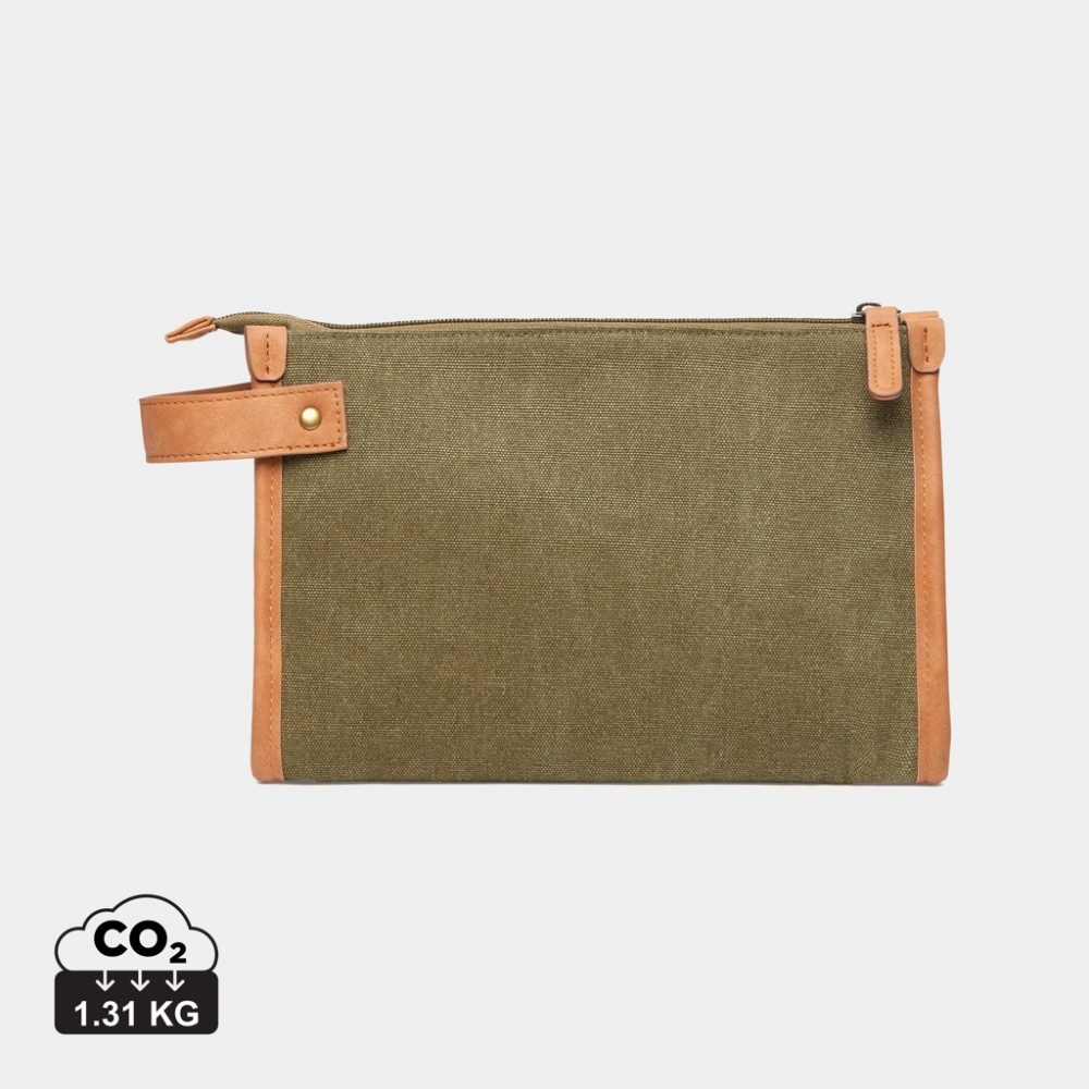 Logotrade business gift image of: VINGA Bosler GRS recycled canvas toiletry bag