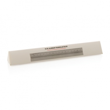 Logo trade advertising product photo of: 15cm. Aluminum triangular ruler