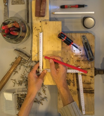Logo trade promotional gift photo of: 25cm wooden carpenter pencil
