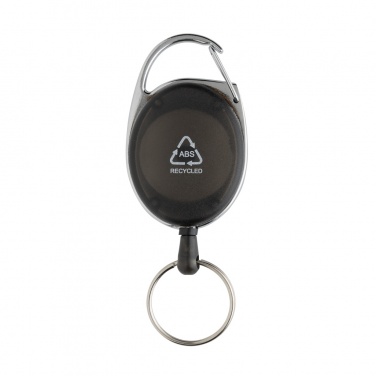 Logo trade promotional items image of: RCS recycled ABS roller clip keychain