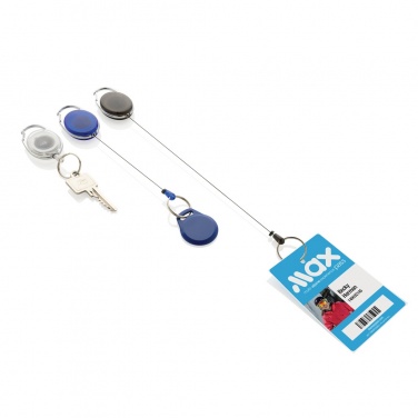 Logotrade promotional products photo of: RCS recycled ABS roller clip keychain
