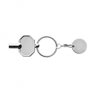 Logotrade advertising product image of: RCS recycled zinc alloy radiator key keychain with coin