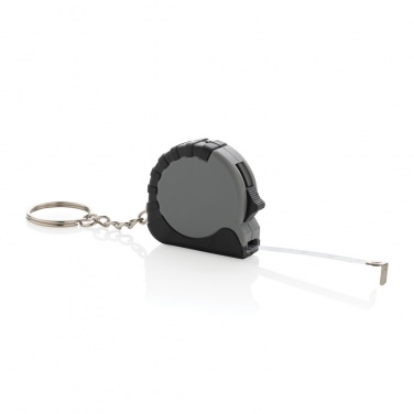 Logo trade promotional product photo of: MeasureMate RCS reycled ABS 1 meter tape keychain