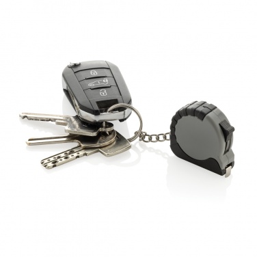 Logo trade corporate gift photo of: MeasureMate RCS reycled ABS 1 meter tape keychain