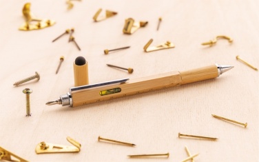 Logo trade advertising product photo of: Bamboo 5-in-1 toolpen