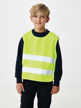 Logo trade promotional giveaways image of: GRS recycled PET high-visibility safety vest 7-12 years
