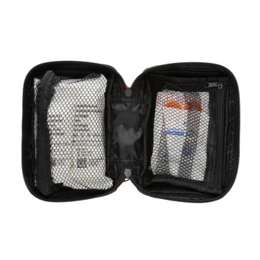 Logo trade promotional gifts image of: RCS recycled nubuck PU pouch  first aid set