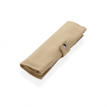 Logo trade promotional products image of: Reusable bamboo travel cutlery set