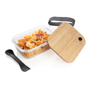 Logotrade corporate gift picture of: Glass lunchbox with bamboo lid