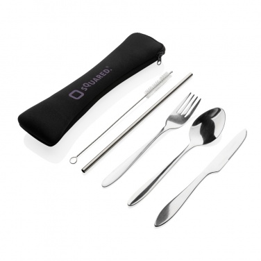 Logotrade corporate gift image of: 4 PCS stainless steel re-usable cutlery set