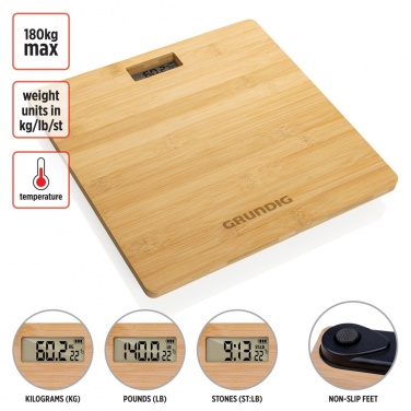 Logotrade promotional giveaways photo of: Grundig Bamboo Digital Body Scale