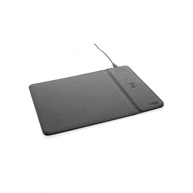 Logo trade advertising products image of: Swiss Peak RCS recycled PU 10W wireless charging mousepad
