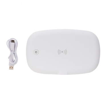 Logo trade promotional merchandise image of: UV-C steriliser box with 5W wireless charger