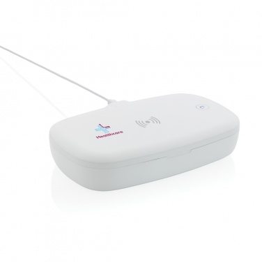 Logo trade promotional giveaways image of: UV-C steriliser box with 5W wireless charger