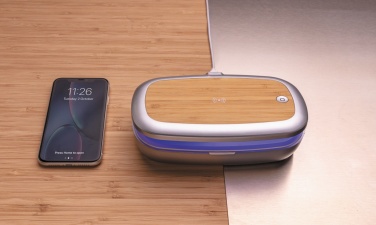Logotrade promotional gift picture of: Rena UV-C steriliser box with 5W wireless charger