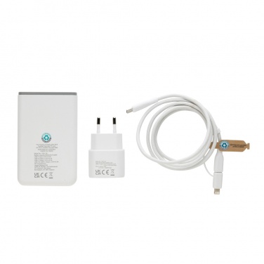 Logotrade promotional giveaway image of: Surge RCS recyled PET 20W type C 3 pcs charging set