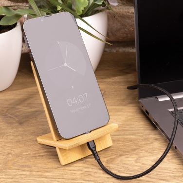 Logo trade promotional gifts picture of: Bamboo phone stand in kraft box