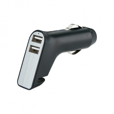 Logotrade advertising product picture of: Dual port car charger with belt cutter and hammer