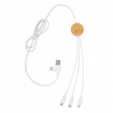 Logo trade business gifts image of: RCS recycled plastic Ontario 6-in-1 cable