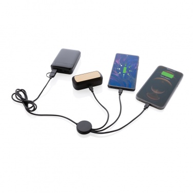 Logotrade promotional giveaway image of: RCS recycled TPE and recycled plastic 6-in-1 cable