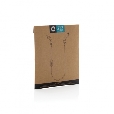 Logo trade promotional gifts picture of: Datalock RCS recycled 60W hacking protection cable