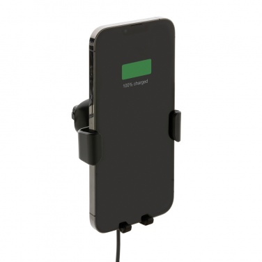 Logo trade promotional gifts picture of: RCS recycled plastic 10W wireless charging car holder