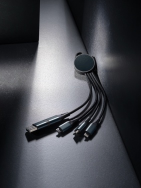 Logo trade corporate gift photo of: Terra RCS recycled aluminium 6-in-1 charging cable