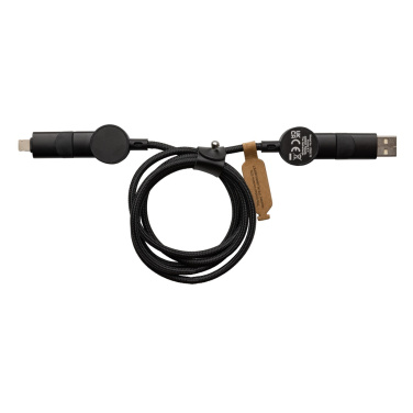 Logo trade corporate gifts image of: Oakland RCS recycled plastic 6-in-1 fast charging 45W cable
