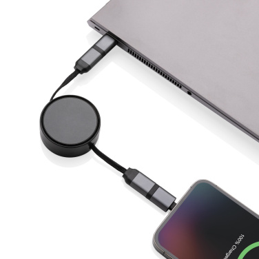 Logotrade promotional product picture of: Terra RCS recycled aluminium retractable 6 in 1 cable