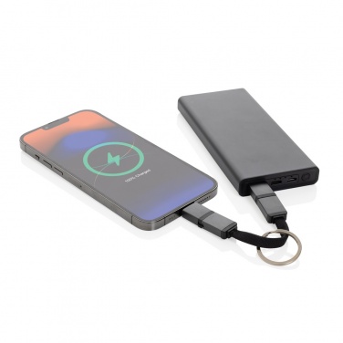Logo trade promotional products image of: Terra recycled aluminum 4 in 1 60W fast charging cable