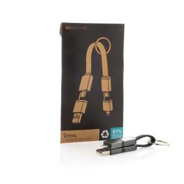 Logotrade business gift image of: Terra recycled aluminum 4 in 1 60W fast charging cable
