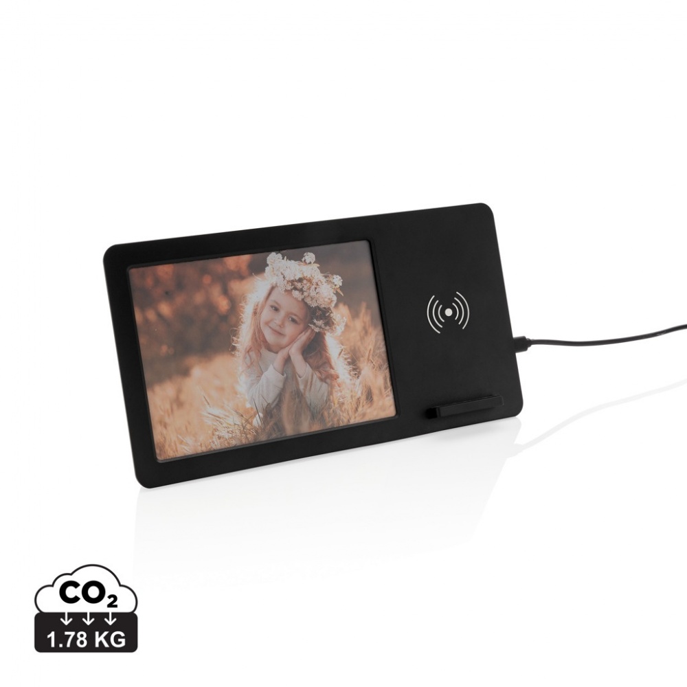 Logotrade promotional item picture of: 5W Wireless charger and photo frame