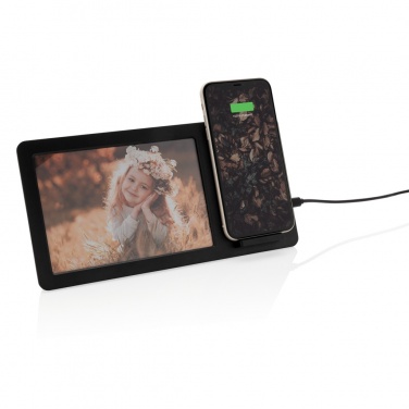 Logo trade promotional gifts image of: 5W Wireless charger and photo frame